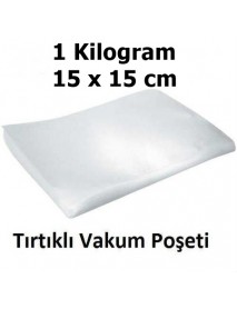15x15 - 1 KG  Tırtıklı Vakum Makinesi Poşeti 
